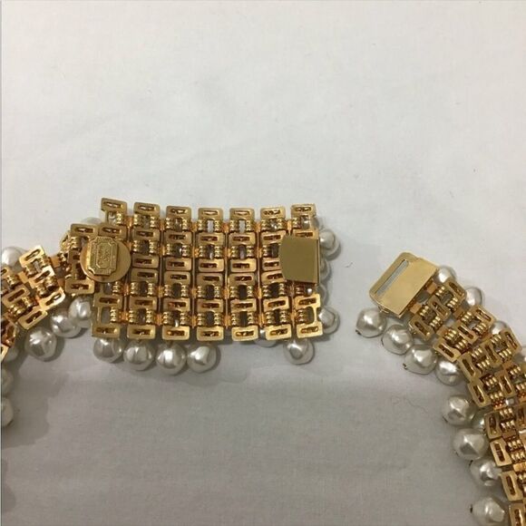 Dior Vintage 70’S Gold Plated Pearl Embellished Statement Belt main image 5